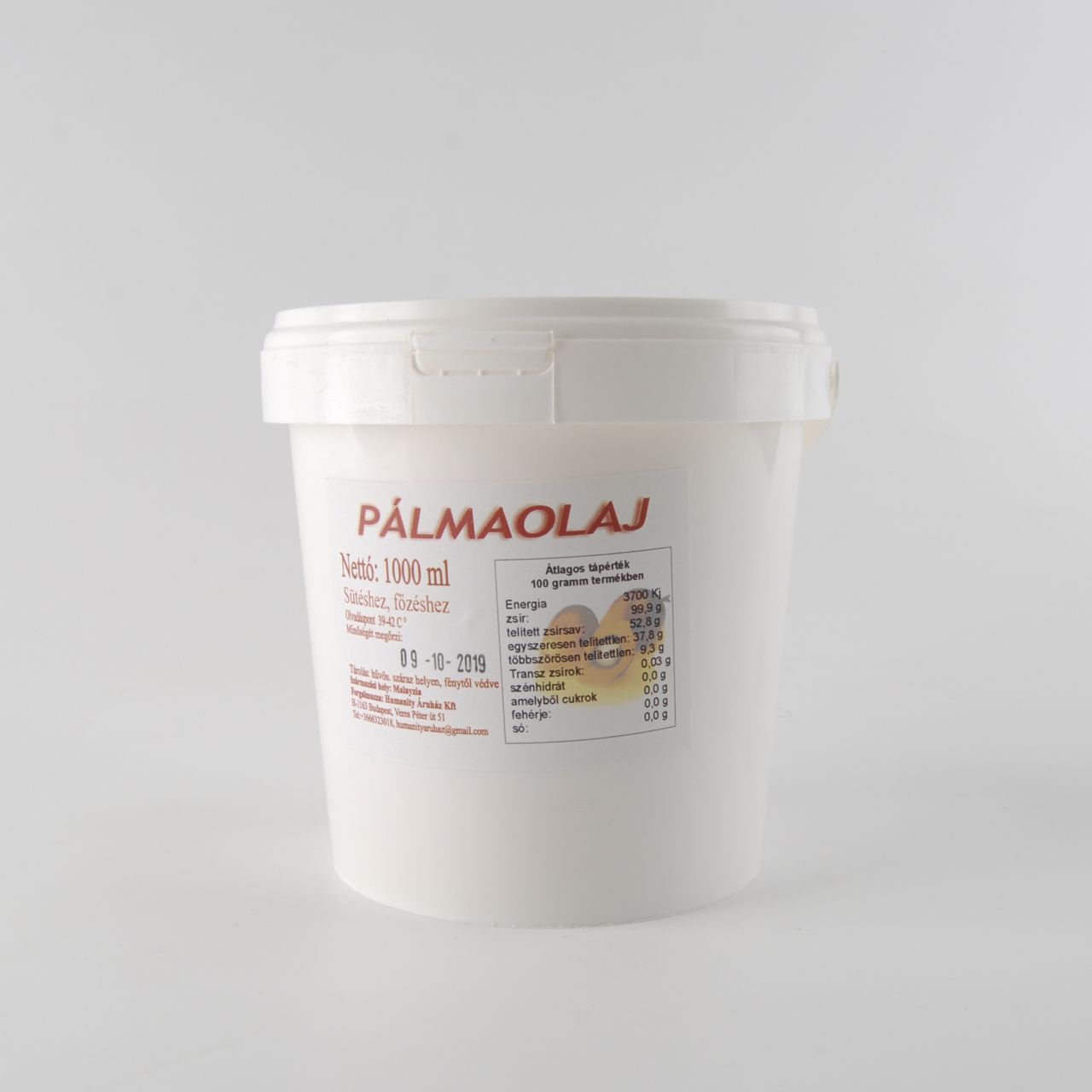 Pálmazsír / pálmaolaj 1 l vödrös