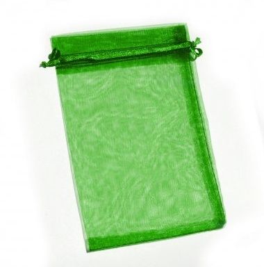 Organza tasak smaragdzöld 10 db/csomag 9 X 12 cm